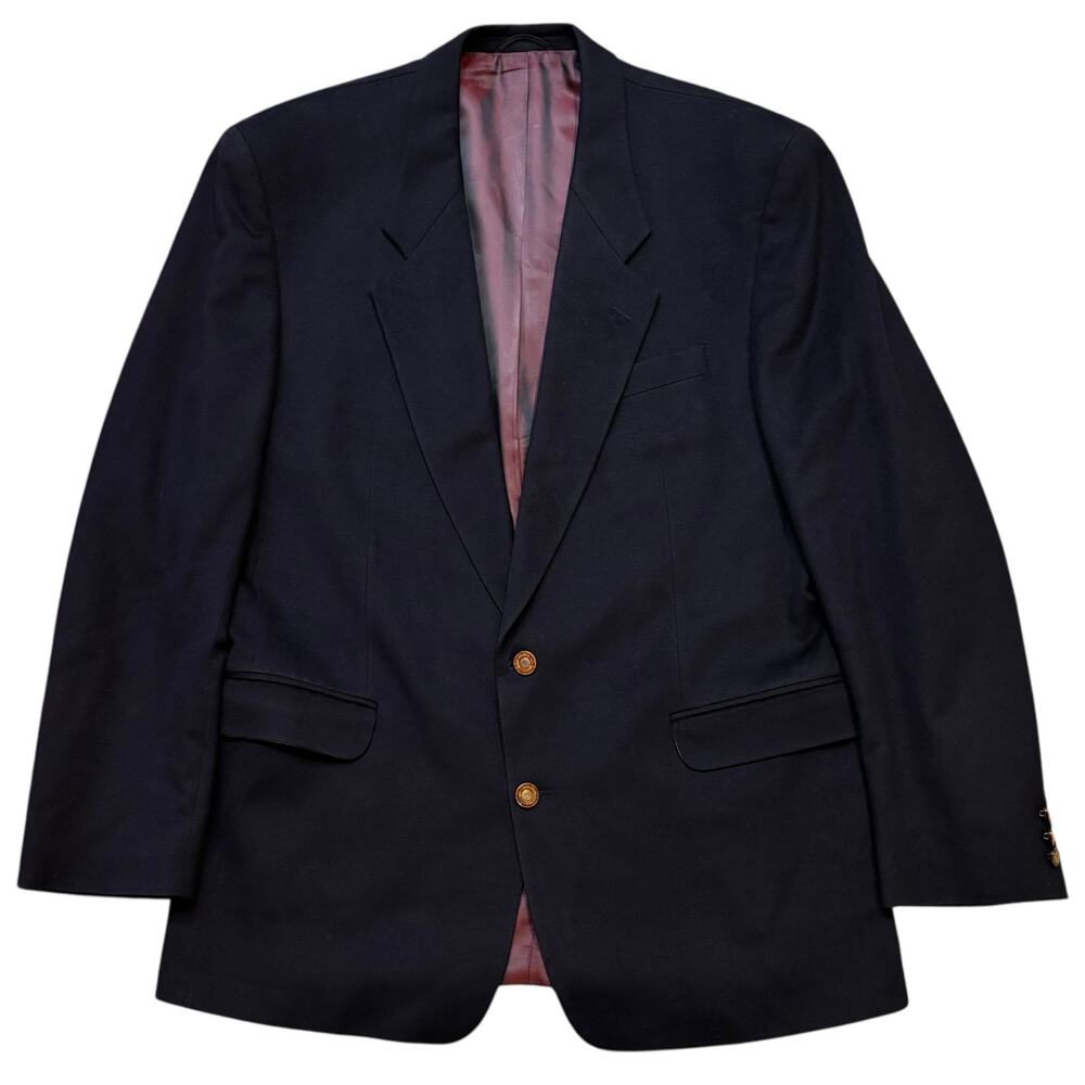 Vintage Loro Piana x Konen Munich Doeskin Wool Navy Blazer 44L Pristine